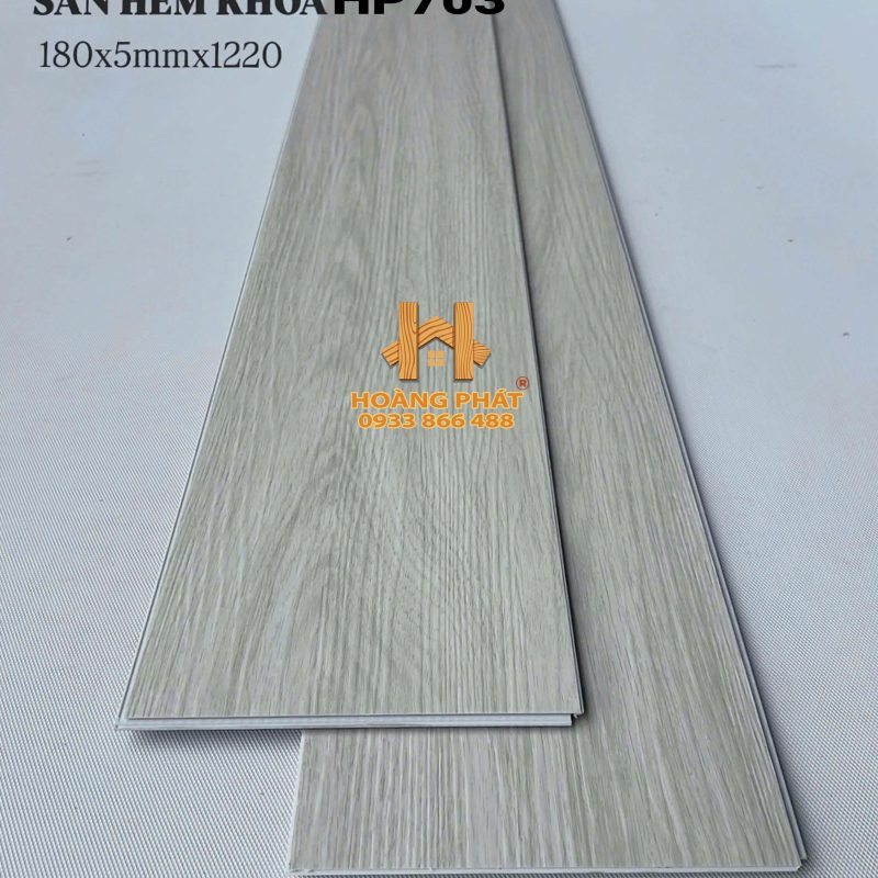 [2026] Sàn Nhựa Hèm Khóa Đế Cao Su 5mm HP703