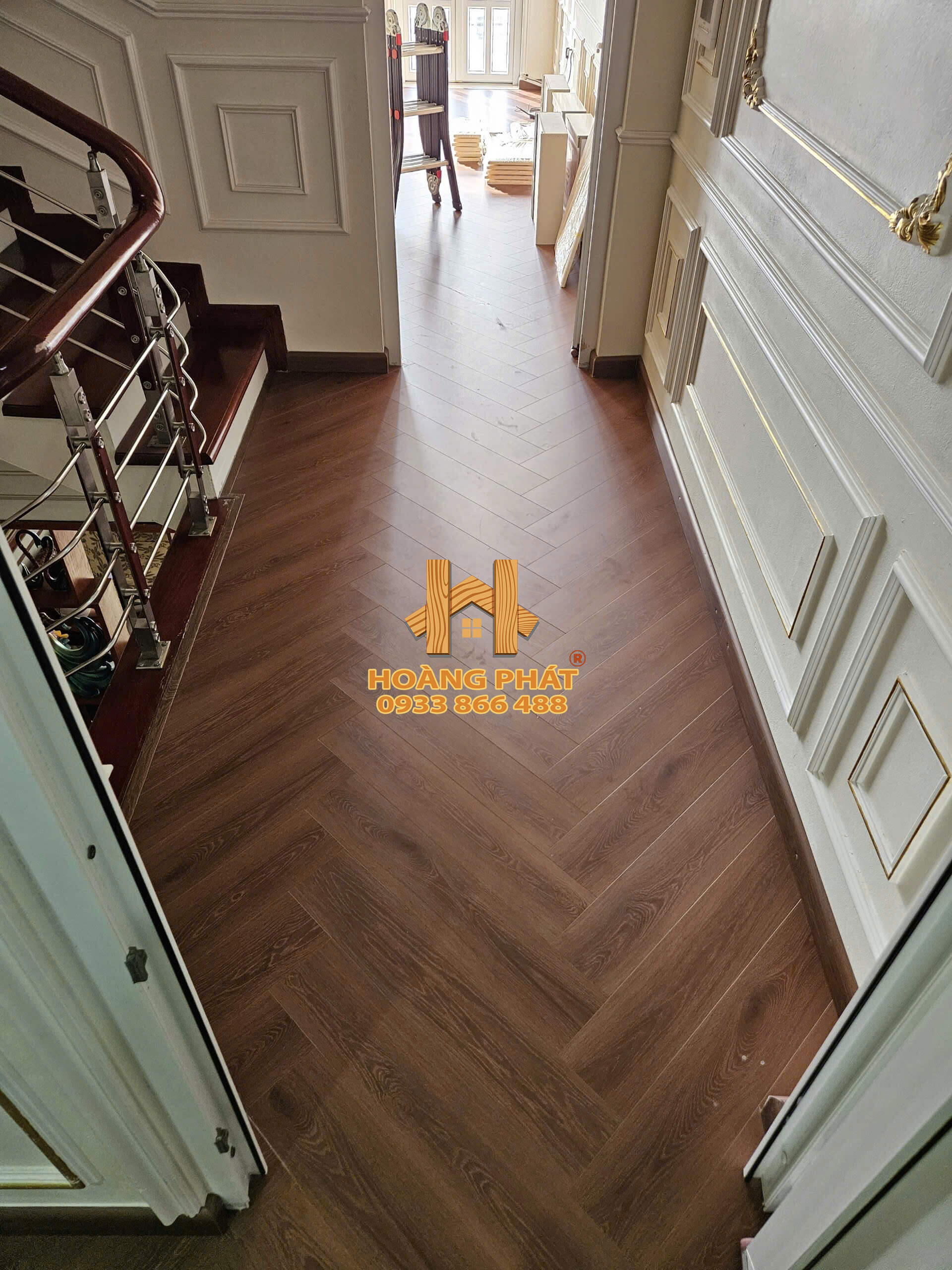 san-thach-anh-kobler-k30-xuong-ca (2) Hình ảnh thực tế dự án sử dụng sàn đá thạch anh Kobler K30 xương cá