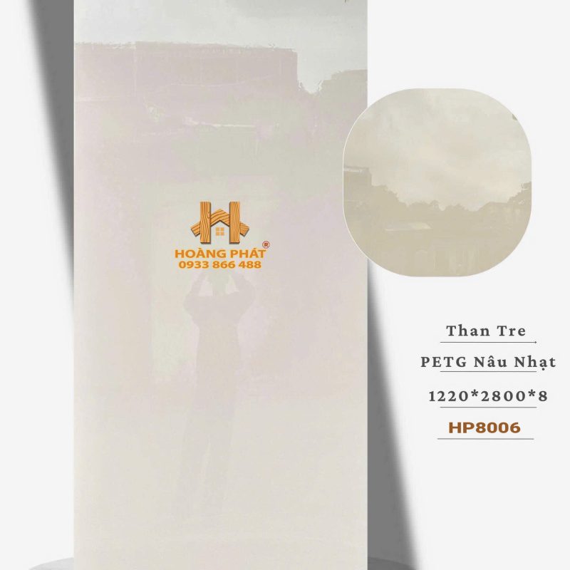 Tấm Ốp Than Tre Pet Bóng Đơn Sắc HP8006