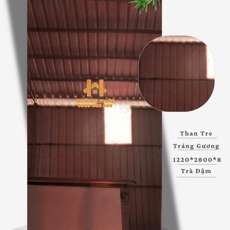 Tấm Ốp Than Tre Bóng Gương Trà Đậm