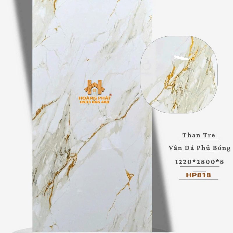 Tấm Ốp Than Tre Vân Đá Phủ Bóng HP818