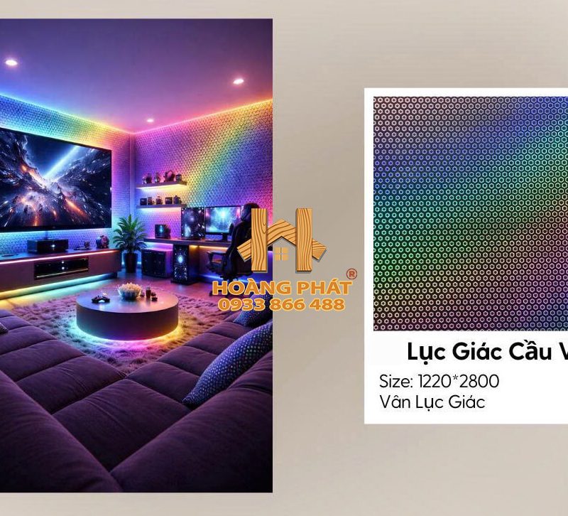 Tấm Ốp Than Tre Lục Giác Cầu Vồng