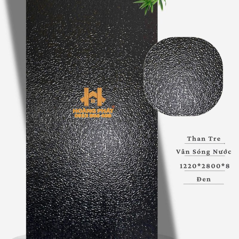 Tấm Ốp Than Tre Sóng Nước Đen