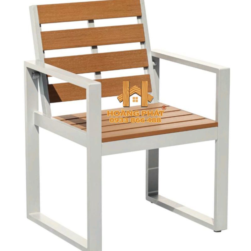 Ghế Đơn Gỗ Nhựa Kết Hợp Khung Nhôm Sơn Tĩnh Điện HP987