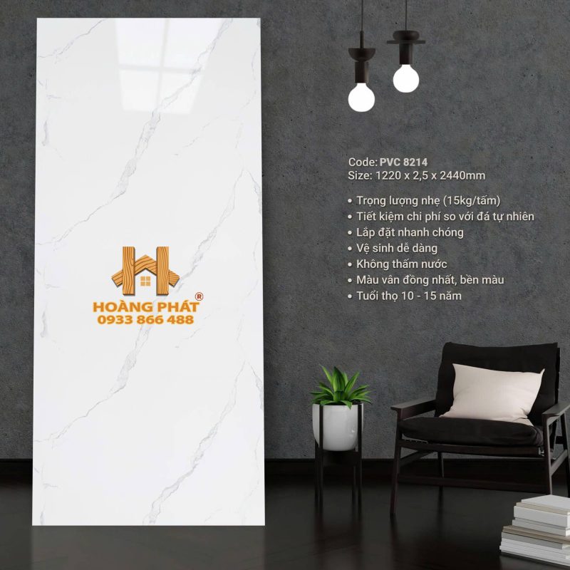 Tấm Ốp PVC Vân Đá Chất Lượng PVC 8214