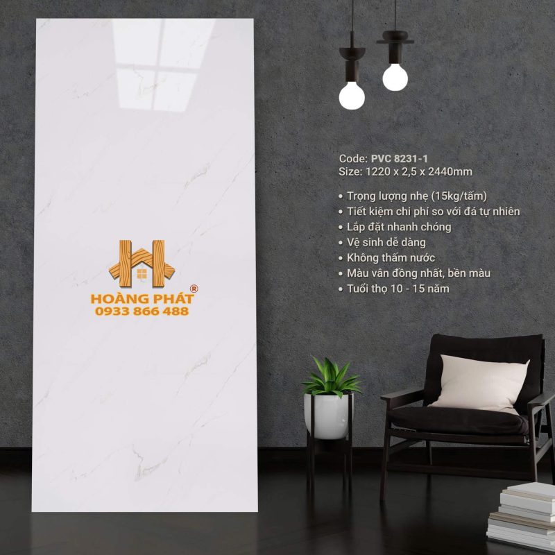 Tấm Ốp PVC Vân Đá Chất Lượng PVC 8231-1