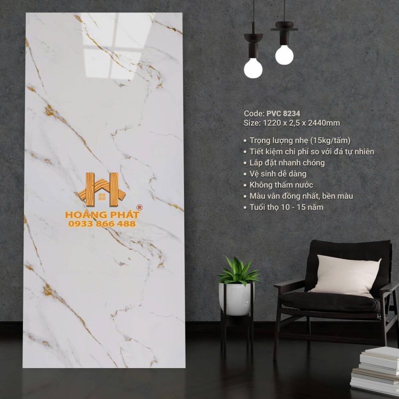 Tấm Ốp PVC Vân Đá Chất Lượng PVC 8234