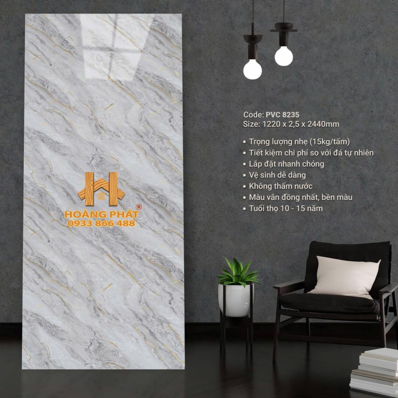 Tấm Ốp PVC Vân Đá Chất Lượng PVC 8235