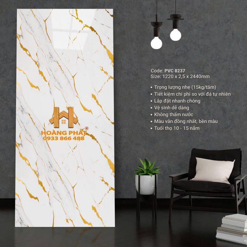 Tấm Ốp PVC Vân Đá Chất Lượng PVC 8237