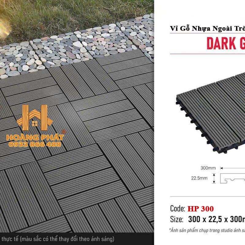 Vỉ Gỗ Nhựa Ngoài Trời HP300 - Dark Grey