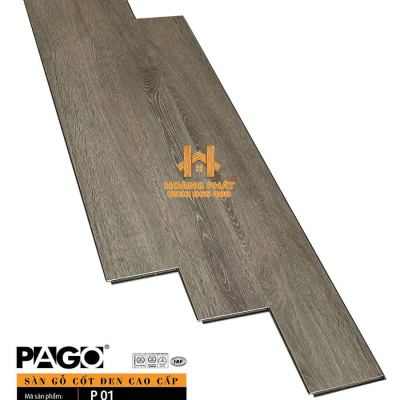 Sàn Gỗ Pago Cốt Đen 12mm P01