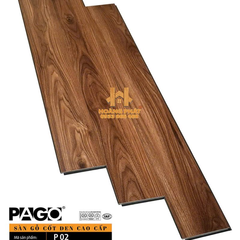 Sàn Gỗ Pago Cốt Đen 12mm P02