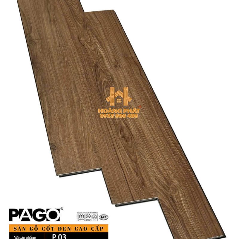 Sàn Gỗ Pago Cốt Đen 12mm P03