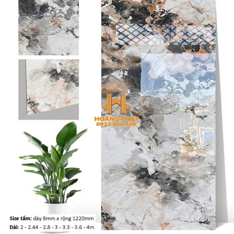 Tấm Ốp Than Tre Hoàng Phát Vân Đá HP774