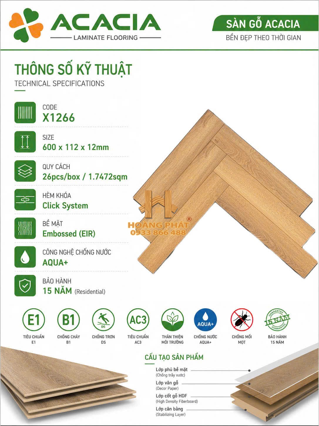 san-go-acacia-cot-den-12mm-xuong-ca-x1266 Sàn Gỗ Acacia 12mm Cốt Đen Xương Cá X1266