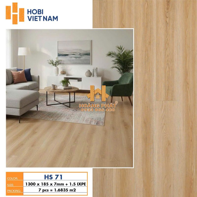 sàn nhựa hobi việt nam đế cao su hs71