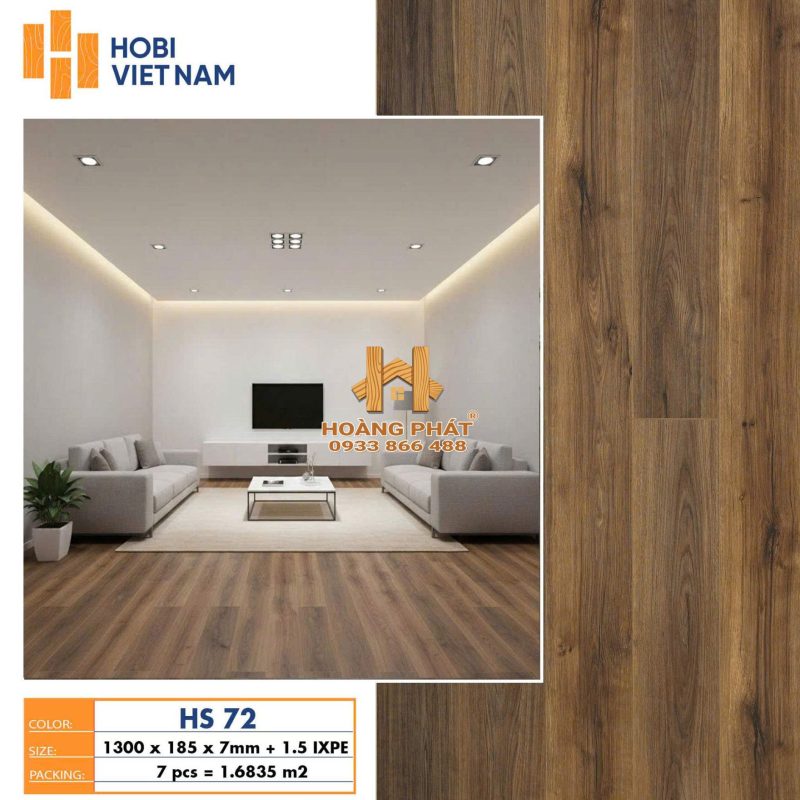 sàn nhựa hobi việt nam đế cao su hs72