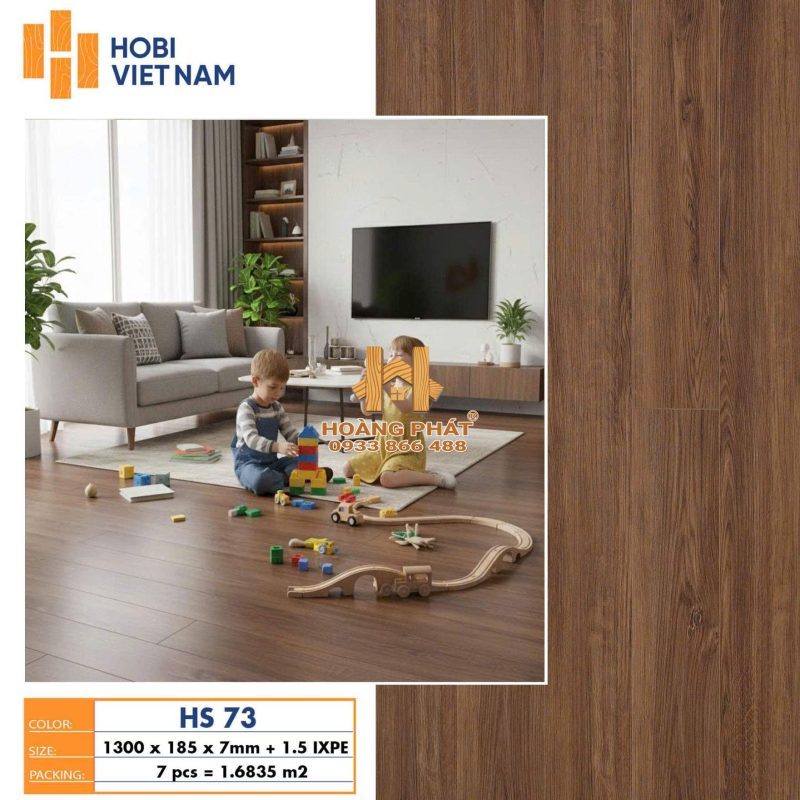 sàn nhựa hobi việt nam đế cao su hs73