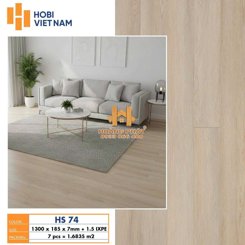 sàn nhựa hobi việt nam đế cao su hs74