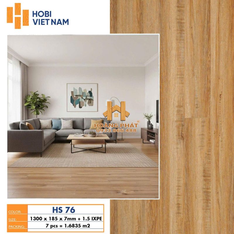 sàn nhựa hobi việt nam đế cao su hs76