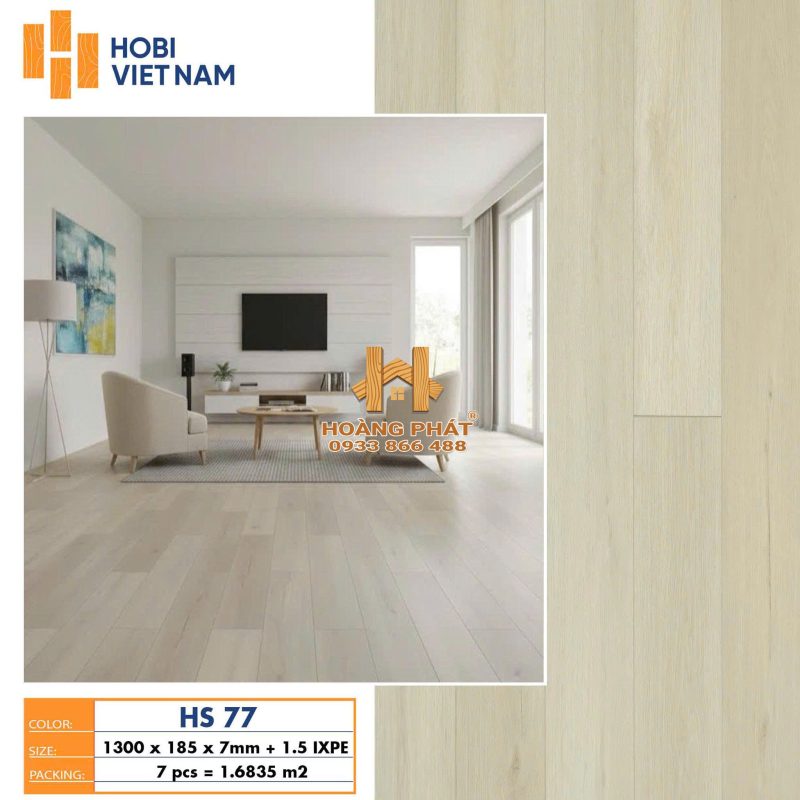 sàn nhựa hobi việt nam đế cao su hs77
