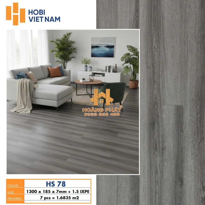 sàn nhựa hobi việt nam đế cao su hs78