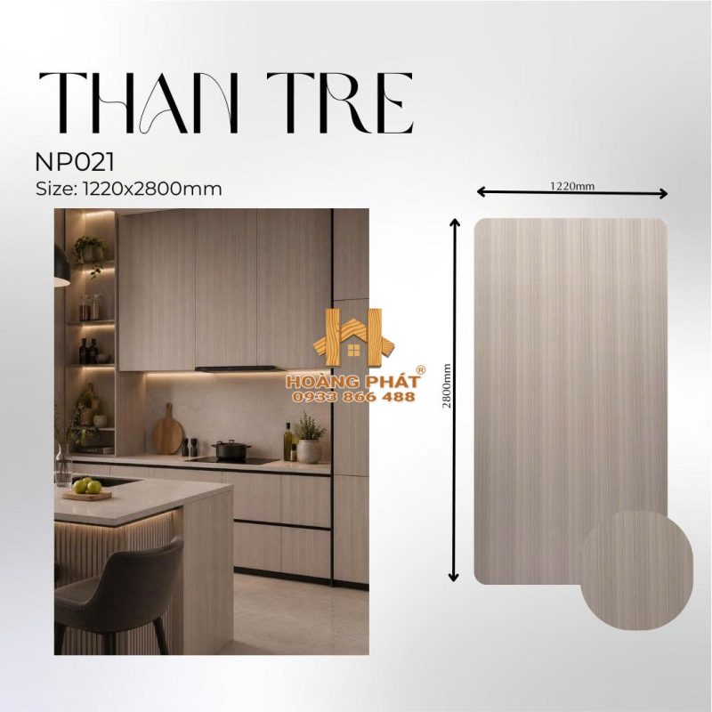 Tấm Ốp Than Tre Vân Gỗ Nhung HP821