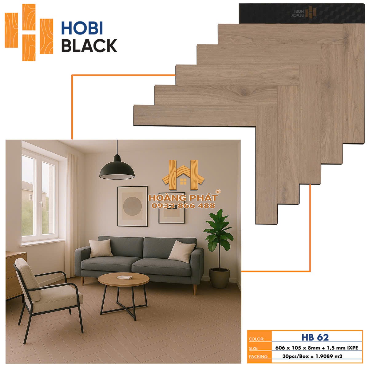 anh-san-go-hobi-black-xuong-ca-hb62 Sàn Gỗ Hobi Black 8mm Đế Cao Su Xương Cá HB62