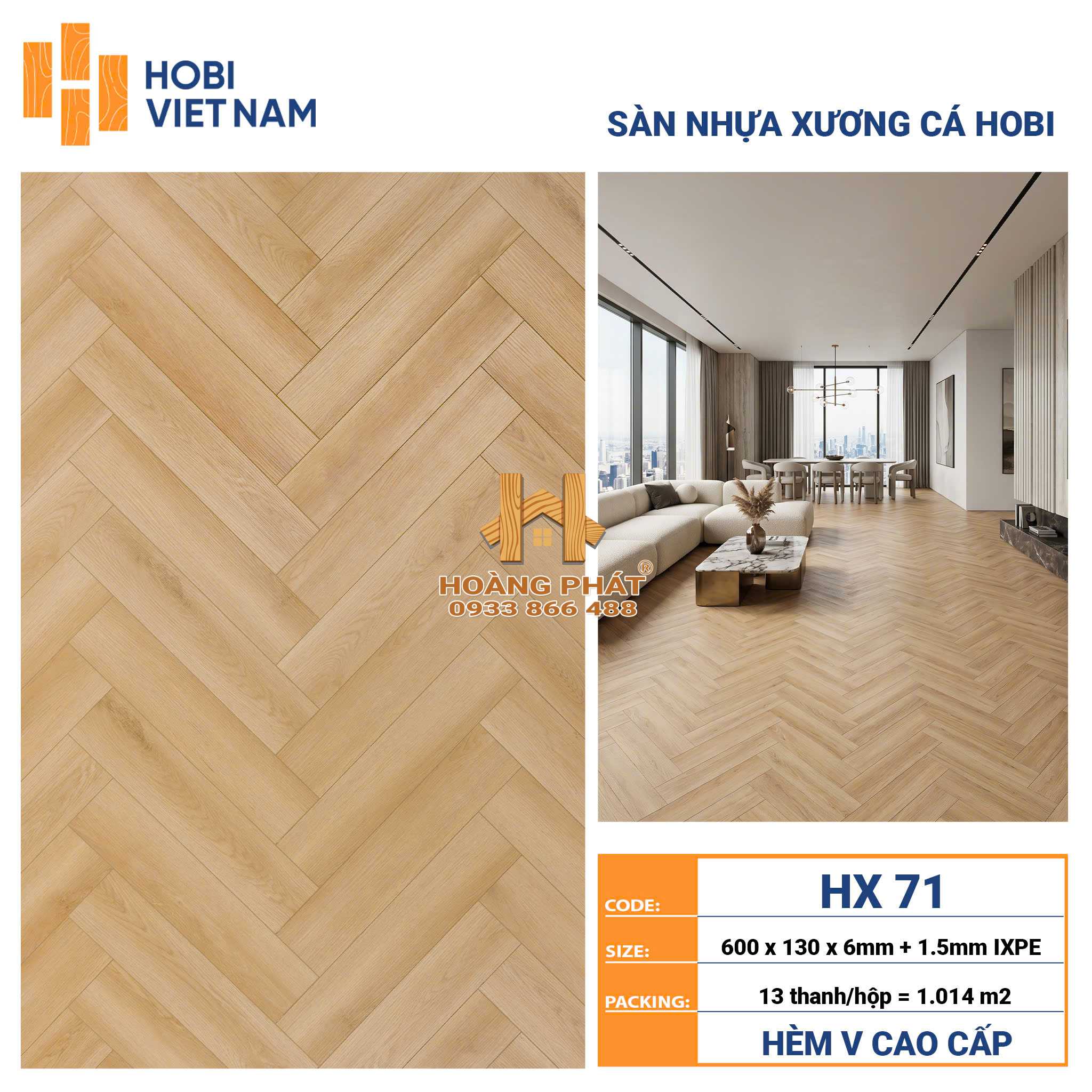 san-nhua-hobi-xuong-ca-7-5mm-hx71-1 Sàn Nhựa Hobi Việt Nam 7.5mm Xương Cá HX71
