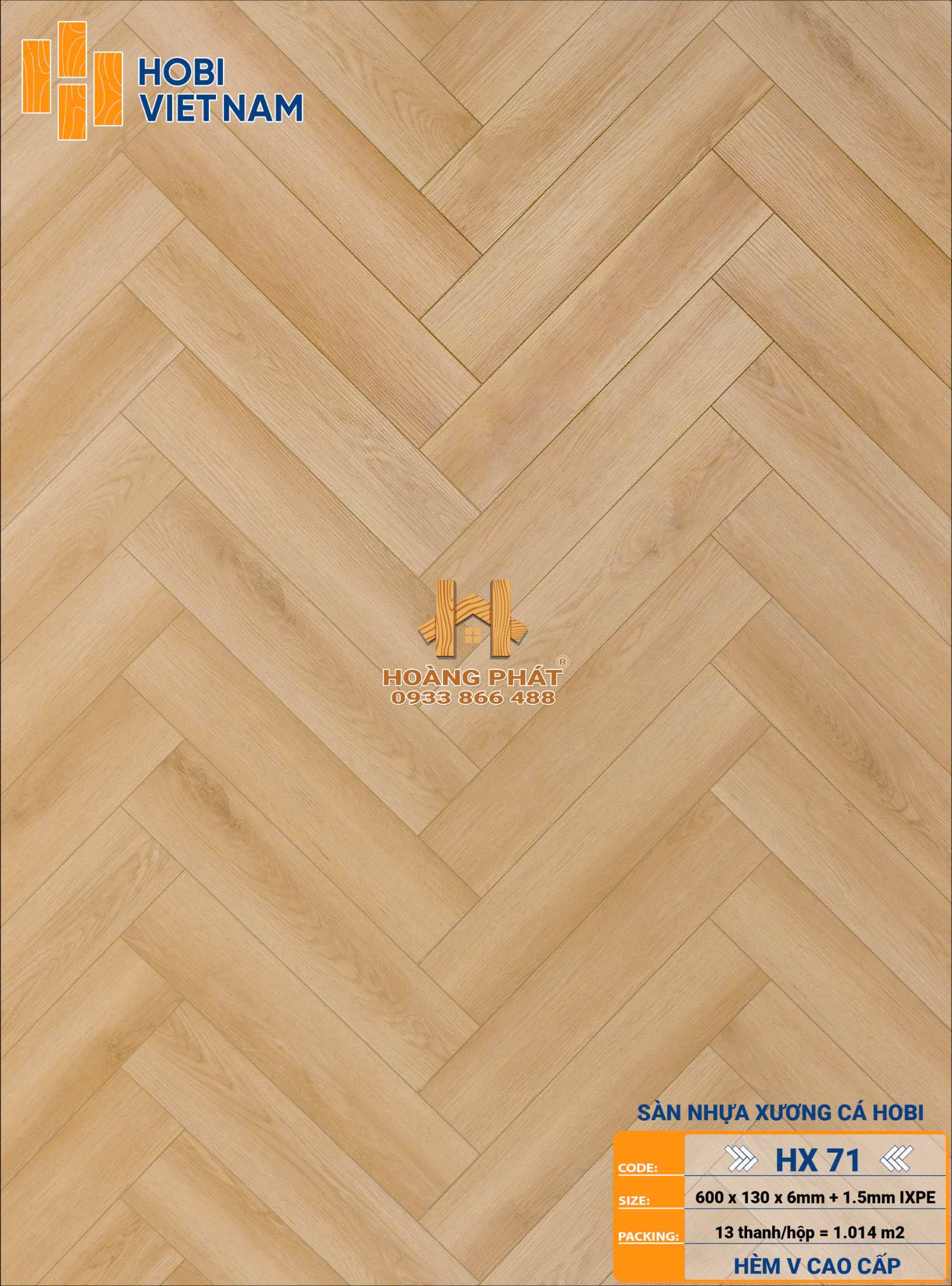 san-nhua-hobi-xuong-ca-7-5mm-hx71 Sàn Nhựa Hobi Việt Nam 7.5mm Xương Cá HX71