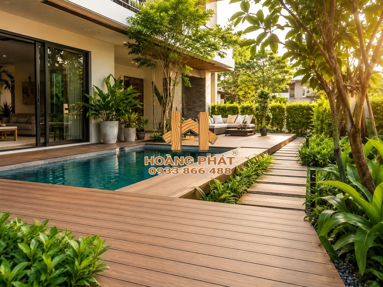 Ảnh minh họa công trình sử dụng sàn gỗ ngoài trời