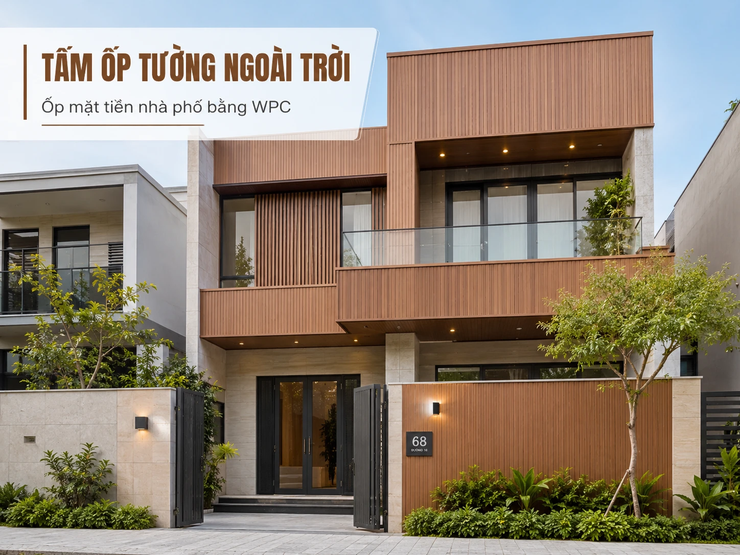 Công trình sử dụng tấm ốp tường ngoài trời