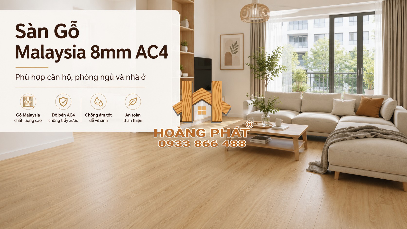 Ảnh minh họa sàn gỗ Malaysia 8mm