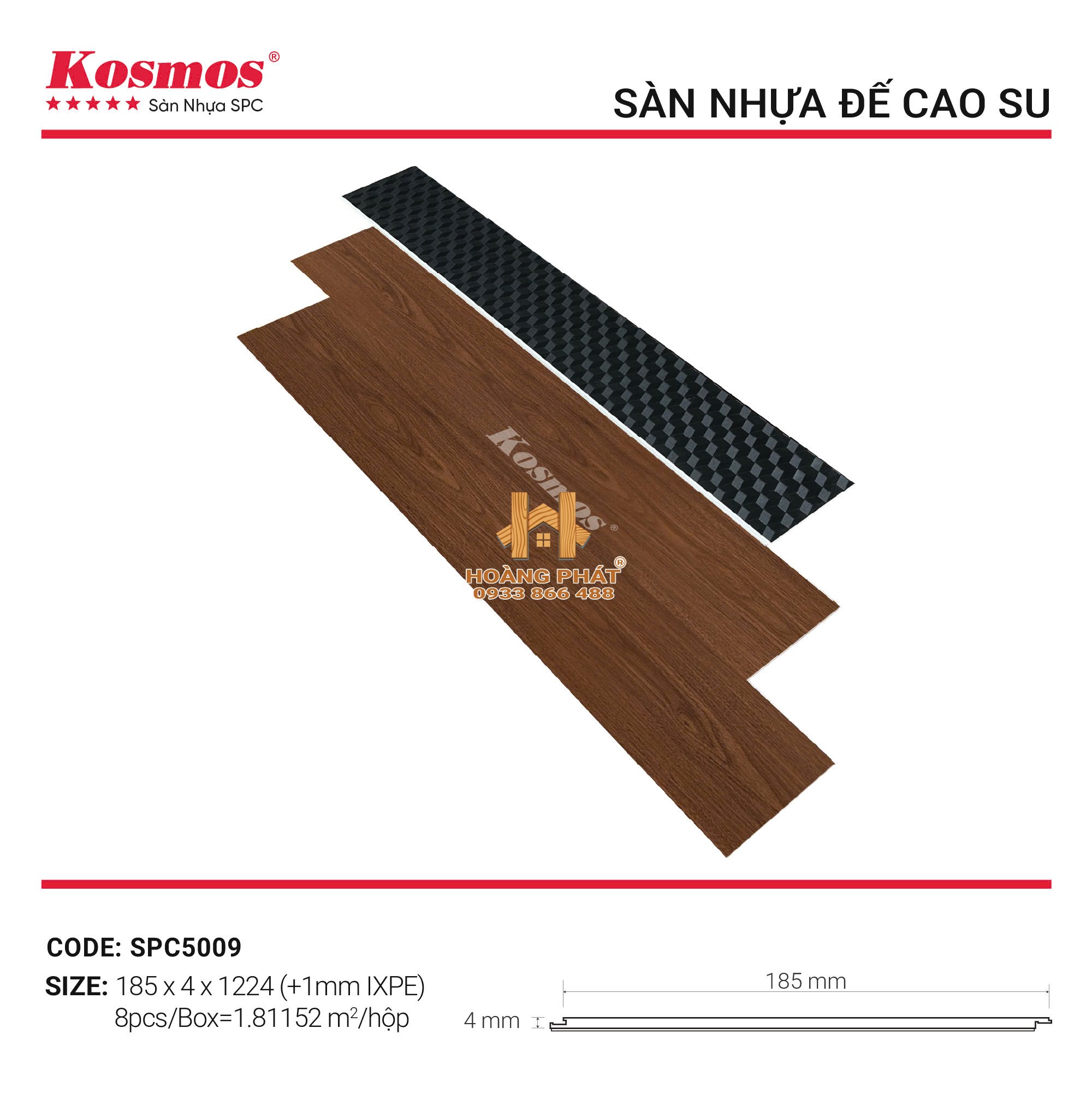 san-nhua-kosmos-de-cao-su-spc5009 Sàn Nhựa Hèm Khóa Kosmos 4mm Đế Cao Su SPC5009