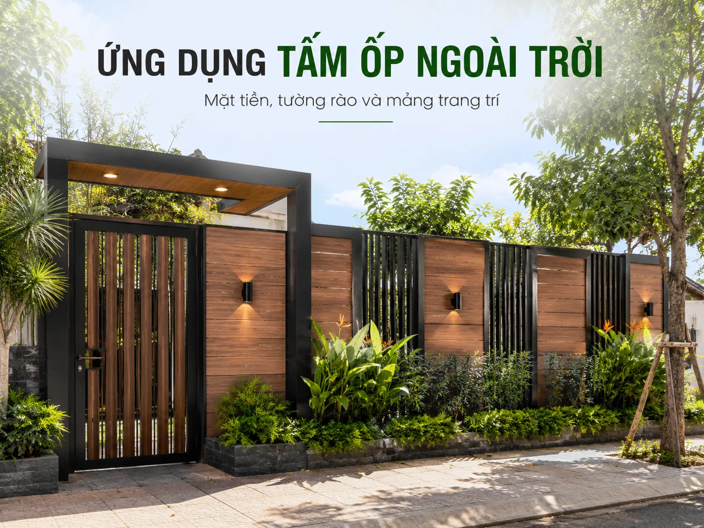Ứng dụng tấm ốp tường ngoài trời