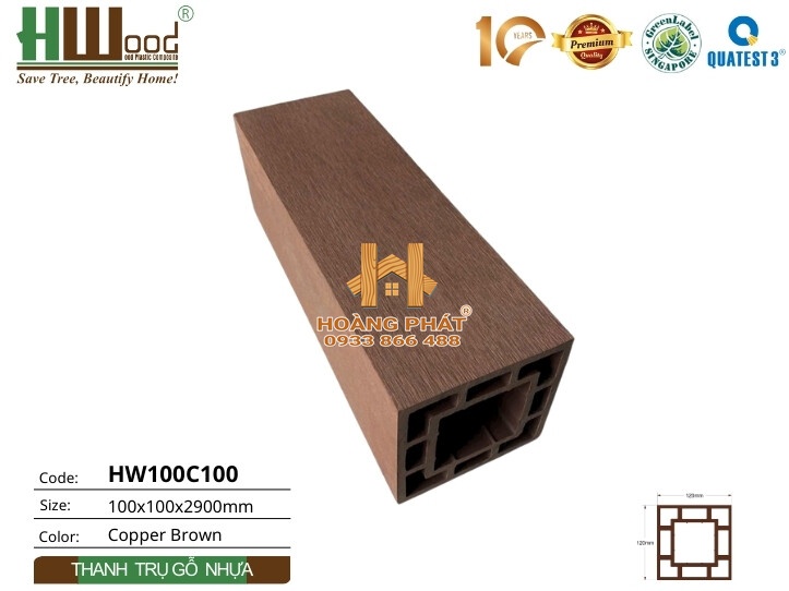hp-hwood-hw100c100-mau-03-wm Thanh Trụ Gỗ Nhựa Ngoài Trời Hwood HW100C100 – ảnh mẫu 2