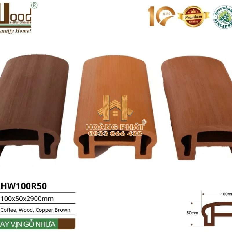 Thanh Lam Gỗ Nhựa Ngoài Trời Hwood HW100R50 – tổng hợp mẫu