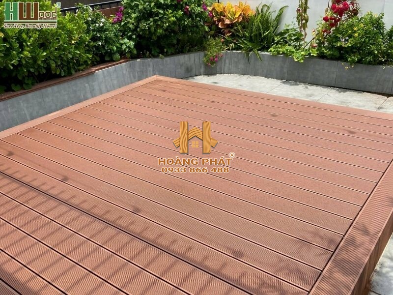 Sàn Gỗ Nhựa Ngoài Trời Hwood HW140T25 2 Tham khảo ứng dụng ngoại thất với Hwood HW140T25