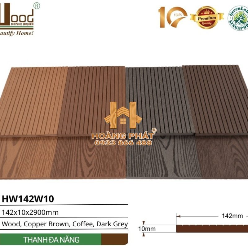 Thanh Đa Năng Gỗ Nhựa Ngoài Trời Hwood HW142W10 – tổng hợp mẫu