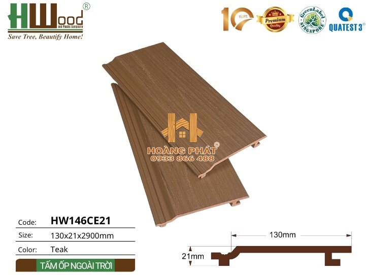 Tấm Ốp Tường Ngoài Trời Hwood HW146CE21 – tổng hợp mẫu