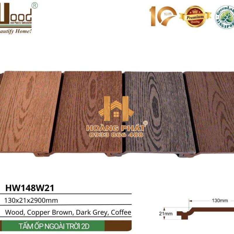Tấm Ốp Tường Ngoài Trời Hwood HW148W21 – tổng hợp mẫu
