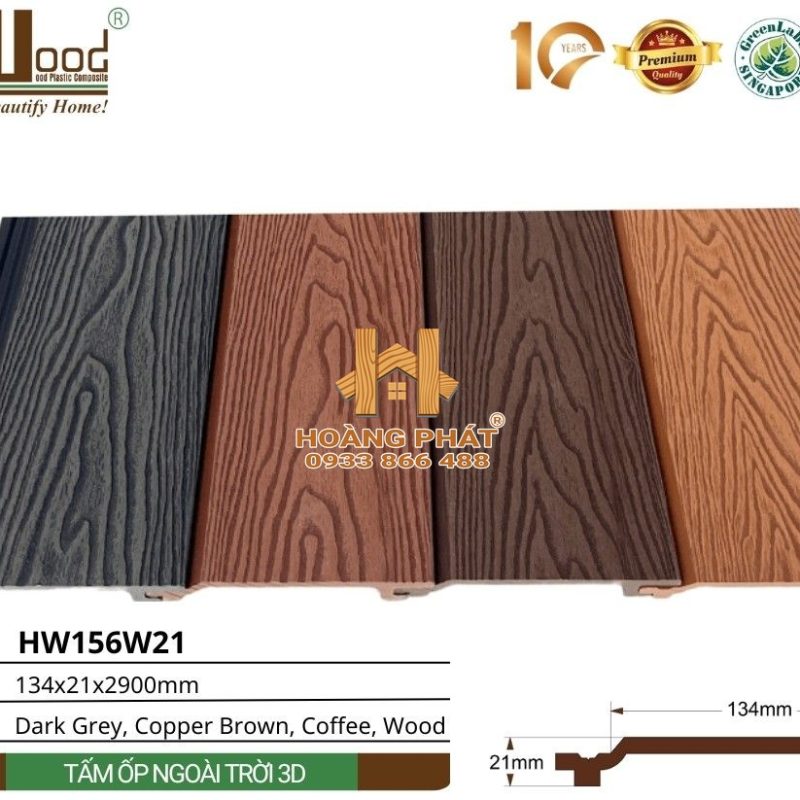 Tấm Ốp Tường Ngoài Trời Hwood HW156W21 – tổng hợp mẫu