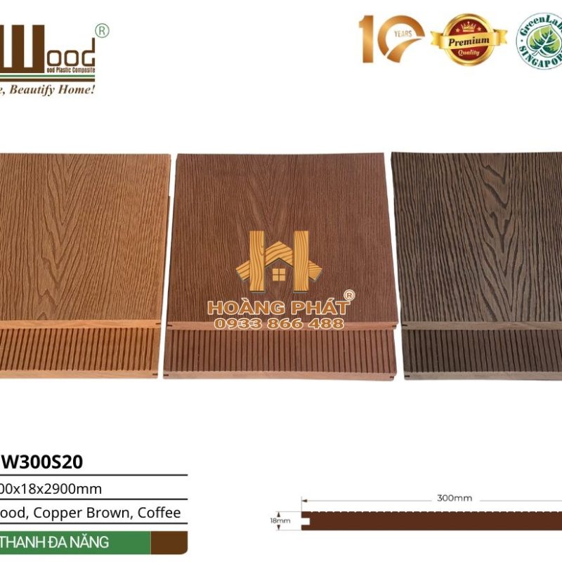 Thanh Đa Năng Gỗ Nhựa Ngoài Trời Hwood HW300S20 – tổng hợp mẫu