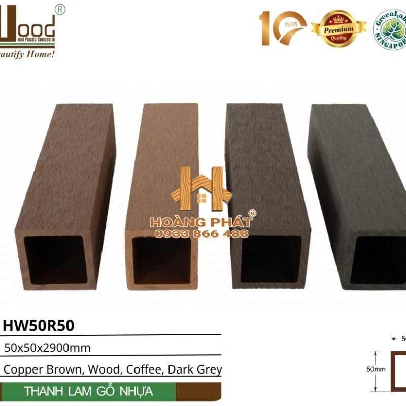 Thanh Lam Gỗ Nhựa Ngoài Trời Hwood HW50R50 – tổng hợp mẫu