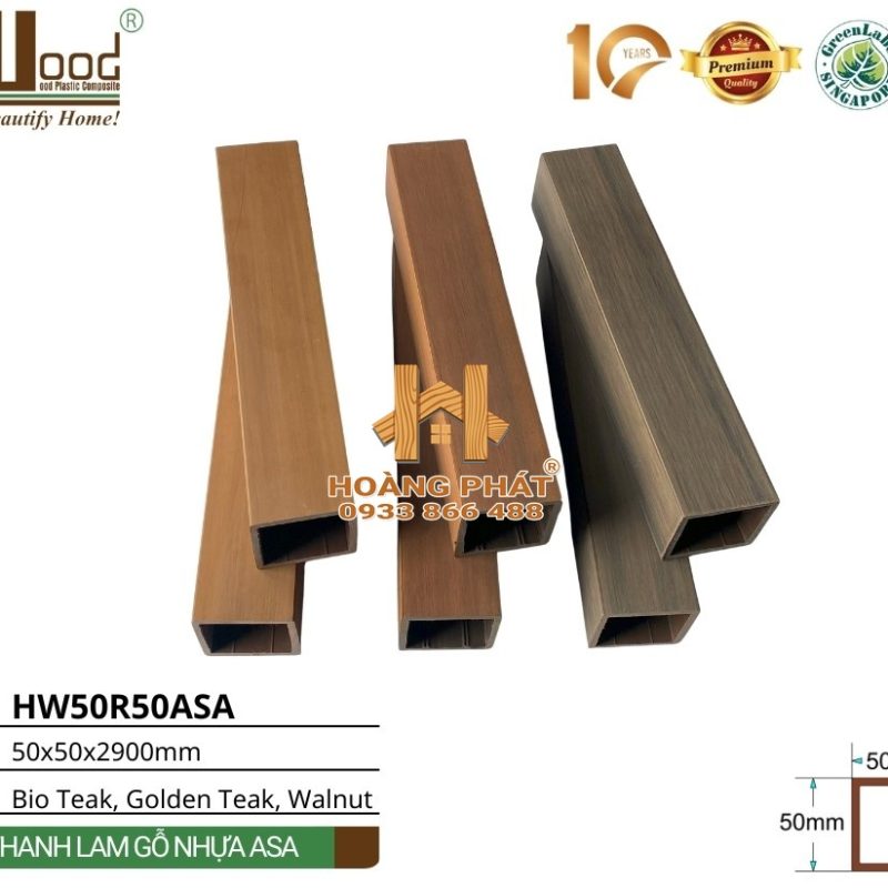 Thanh Lam Gỗ Nhựa Ngoài Trời Hwood HW50R50ASA – tổng hợp mẫu