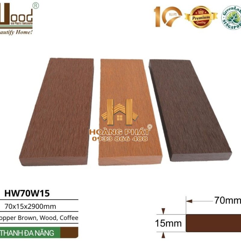 Thanh Đa Năng Gỗ Nhựa Ngoài Trời Hwood HW70W15 – tổng hợp mẫu