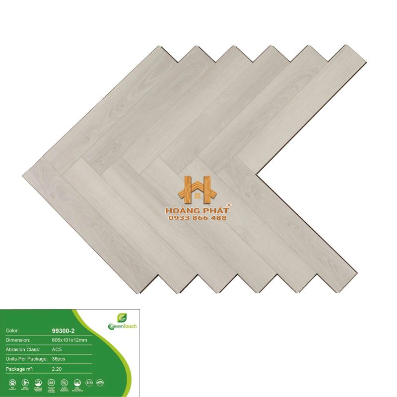 Sàn Gỗ GreenTouch Xương Cá Đế Cao Su 99300-2