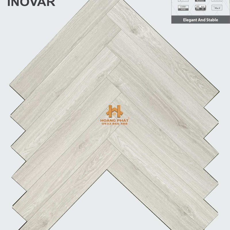 Sàn Gỗ Inovar Xương Cá 12mm Avallon Max Pro KBM4625