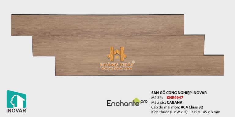 Sàn gỗ công nghiệp có tốt không? 7 điều nên biết trước khi mua 6 Mẫu sàn Inovar 8mm Enchante KNR4947 tại Hoàng Phát