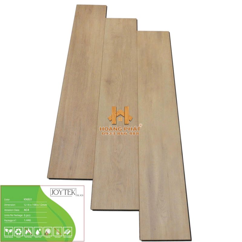Sàn Gỗ JoyTek 12mm Cốt Đen KNB01